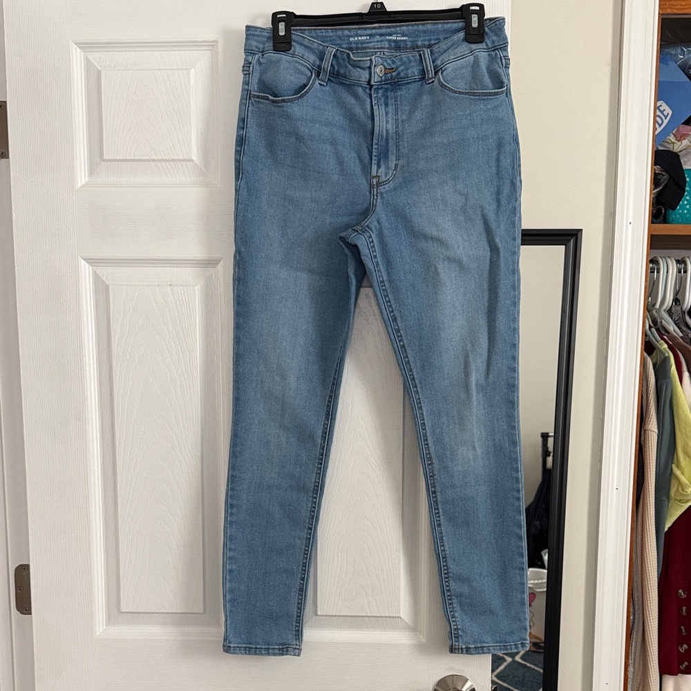 Old Navy Light Blue High-Rise Super Skinny Jeans